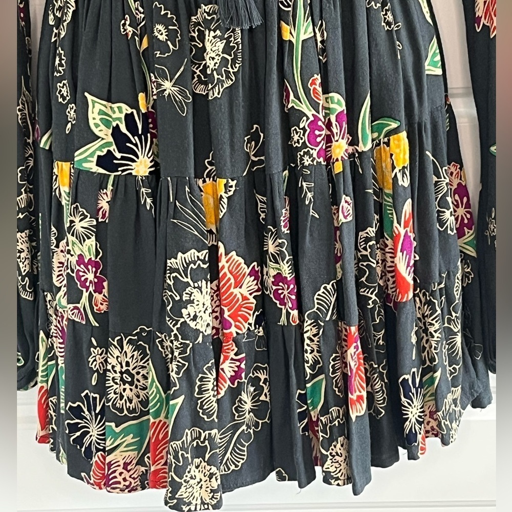 Cleobella Hadley Floral Smocked Mini Dress Boho Feminine Romantic Size XS - Picture 3 of 14